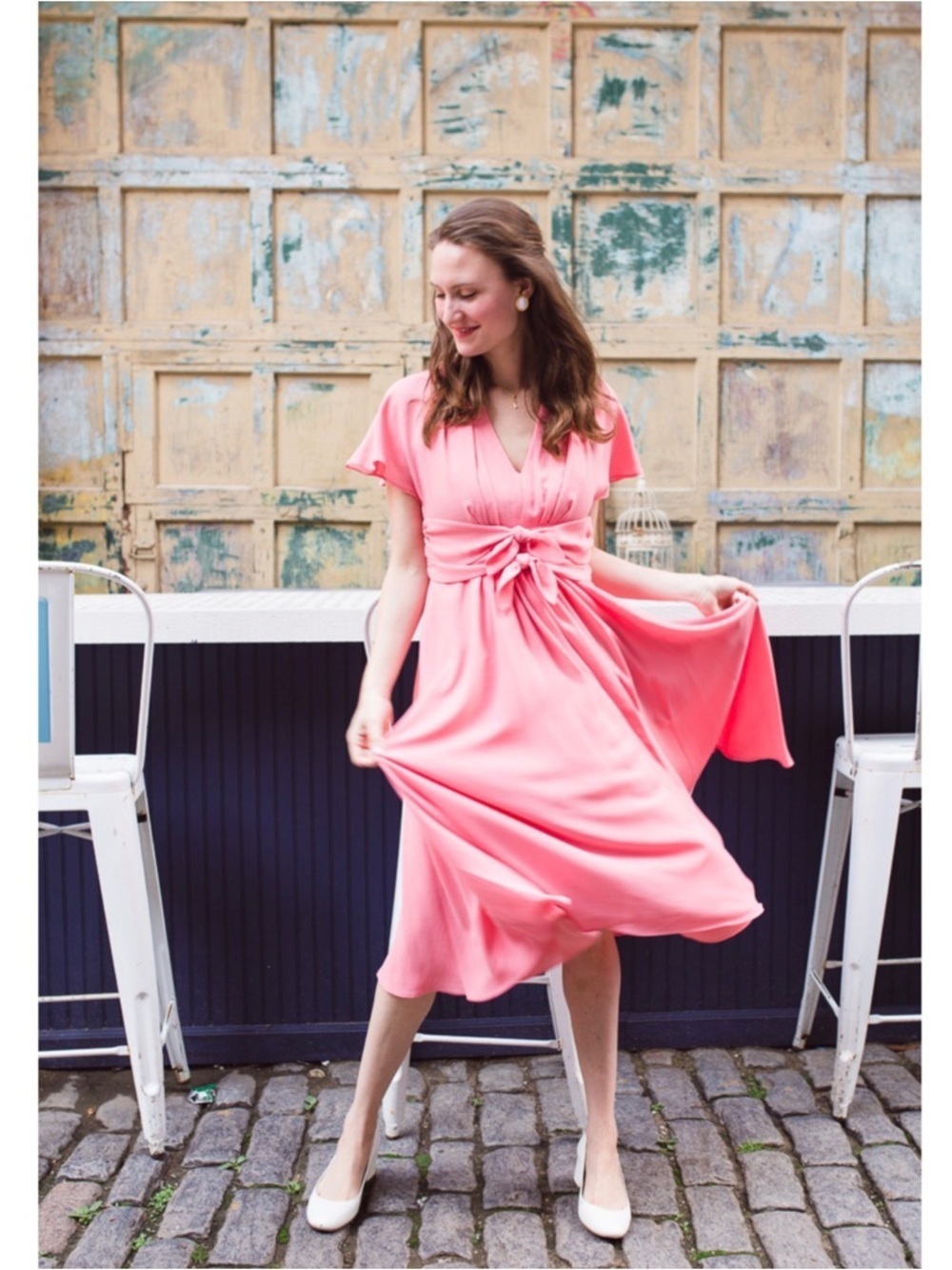 GAL MEETS GLAM Wedding Guest Garden Party Jane Tie Waist Midi Dress Size 4 - Picture 2 of 11